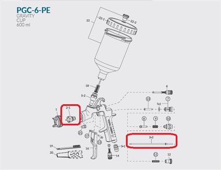 W-400 Classic Plus Fluid Nozzle + Needle Set 0,8